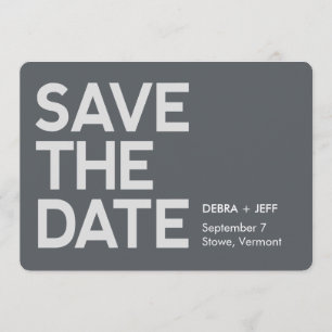Save the Date Modern Grey