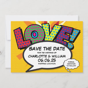 Save The Date Modern Love Fun Comic Mariage de livre