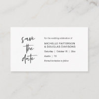Save the date, modern minimalist enclosure card