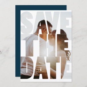 Save The Date Modern Personalized Photo Announcement