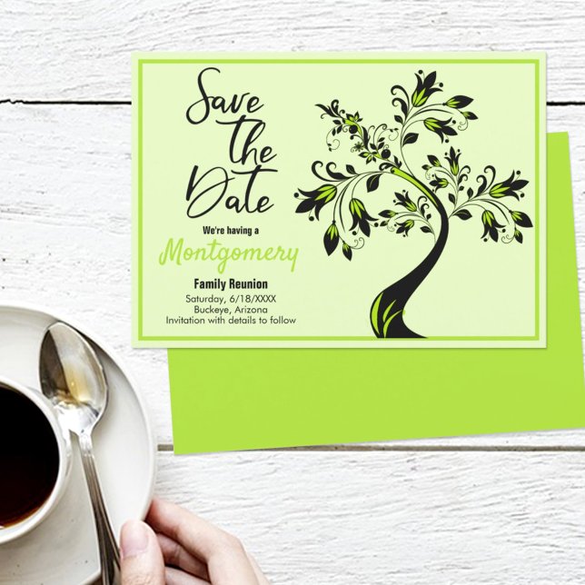 Save The Date | Modern Tree Family Reunion Announcement (Creator Uploaded)