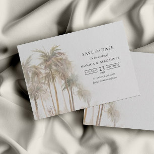 Save The Date Modern Tropical Trees Typography