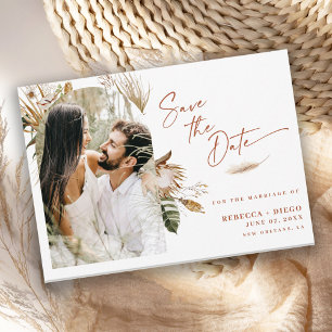 Save The Date Moderne Arches de Photo de Mariage Bohème Enregist