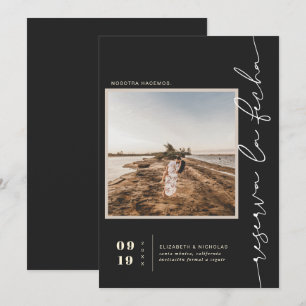 Save The Date Moderne Boho Désert Espagnol Photo Carrée
