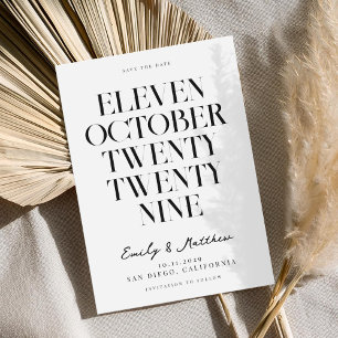Save The Date Moderne Elegant Mariage chic