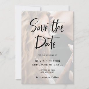 Save The Date Moderne et élégant   Mariage photo personnalisé