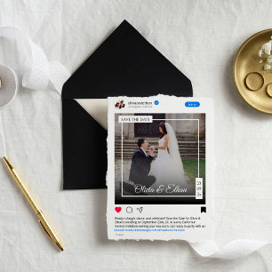 Save The Date Moderne Funny Mariage des médias sociaux