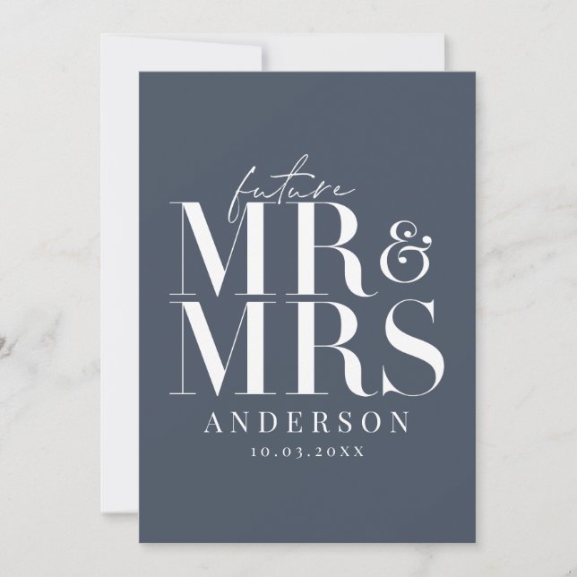 Save The Date Moderne, graphique, typographie enregistrer la car (Devant)