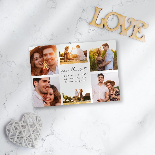 Save The Date Moderne manuscrit 6 Mariage photo (Créateur téléchargé)