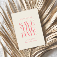 Moderne minimaliste Coral rose beige Mariage chic