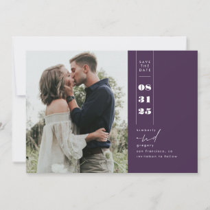 Save The Date Moderne minimaliste Enregistrer la date photo vert