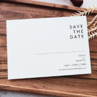 Moderne minimaliste horizontal Enregistrer la date