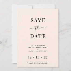 Save The Date Moderne minimaliste Mariage