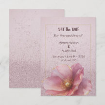 Moderne Minimaliste Rose Or Mariage Enregistrer la