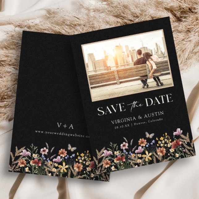 Save The Date Moderne Photo Boho Enregistrer La Date (Modern Photo Boho Save The Date Monogrammed by Painted Paperie
)