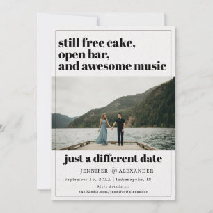 Save The Date Moderne reportée Modifier la photo de la date