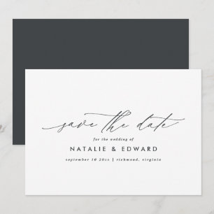 Save The Date Moderne script élégant typographie mariage