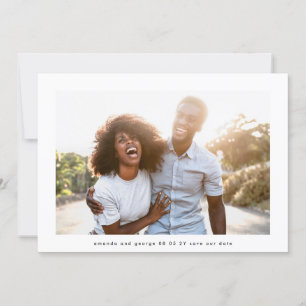 Save The Date Moderne Simple Editable Texte Photo Code QR Mariag