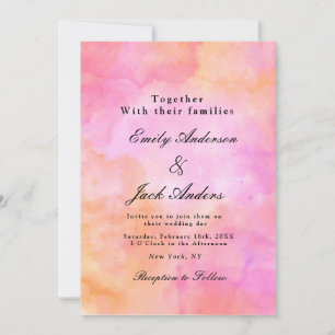 Save The Date Moderne simple Mariage rose et orange