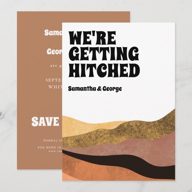 Save The Date Moderne simple Nous sommes en train de devenir Mar (Devant / Derrière)