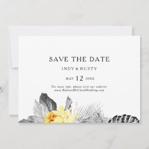 Save The Date Moderne Tropical Horizontal Enregistrer la date