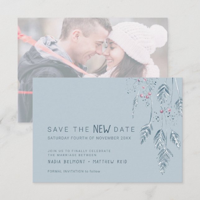 Save The Date modification de l'événement mariage enregistrer la (Devant / Derrière)