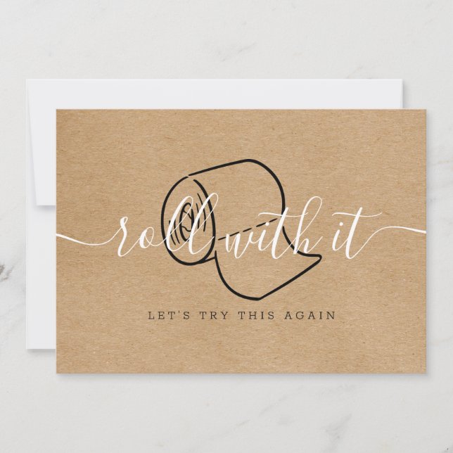 Save The Date Modifier la date reportée Annulé Rustic Boho (Devant)