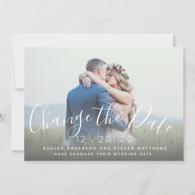 Save The Date Modifier la photo du script Mariage date (Devant)