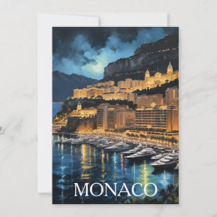 Save The Date Monaco Nights Marina & peinture Cityscape