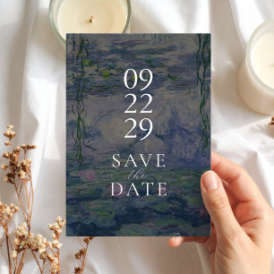 Save The Date Monet Water Lys Mariage Enregistrer La Date