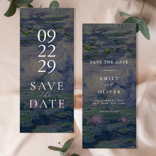 Save The Date Monet Water Lys Mariage Enregistrer La Date