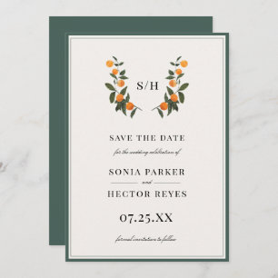 Save The Date Monogramme de citron vert