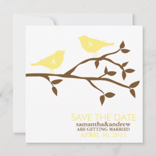 Save The Date Monogramme Inséparables mariage Enregistrer la dat