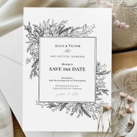 Monogramme Mariage blanc et noir