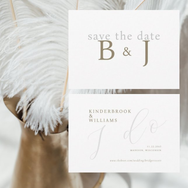 Save The Date Monogramme Or Simple Je Sauvegarde La Date (Créateur téléchargé)