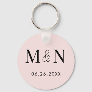 Save the Date monogrammed Keychain