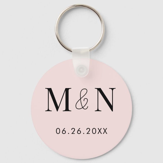 Save the Date monogrammed Keychain (Front)