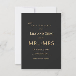 Save The Date Monsieur et Madame vous annoncent la date