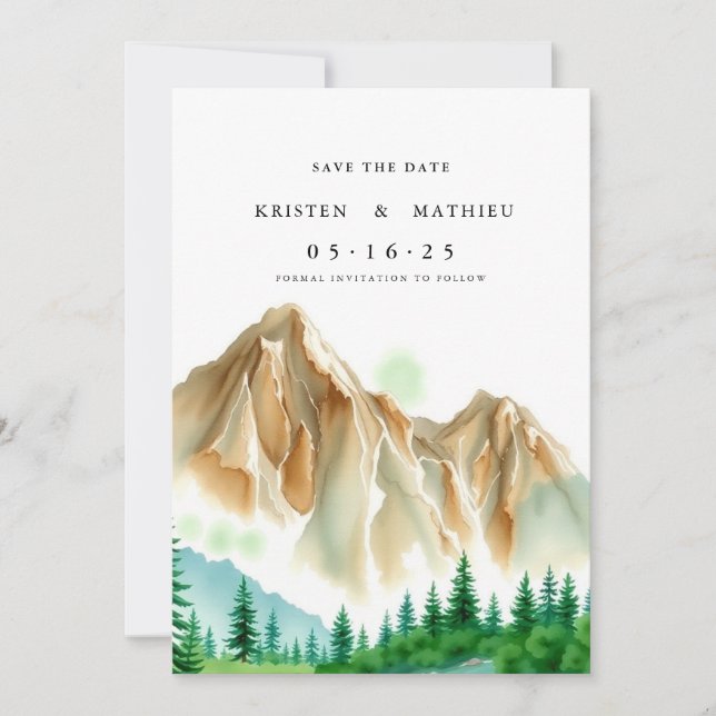 Save The Date Mont Editable Boho (Devant)