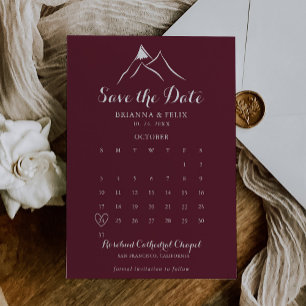 Save The Date Montagne Blanche Bourgogne Enregistrer la date Cal