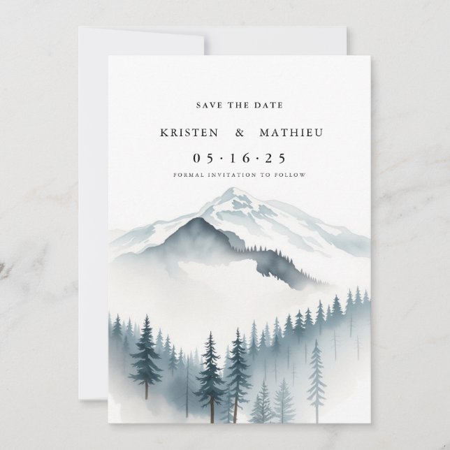 Save The Date Montagne Chic (Devant)