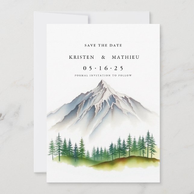 Save The Date Montagne Classy (Devant)