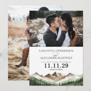 Save The Date Montagne minimale