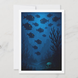 Save The Date Montauk Salvage Co. Piranha Card 5x7