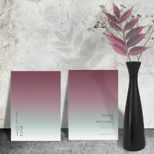 Save The Date Mood Gradient Wedding Burgundy Mist ID741