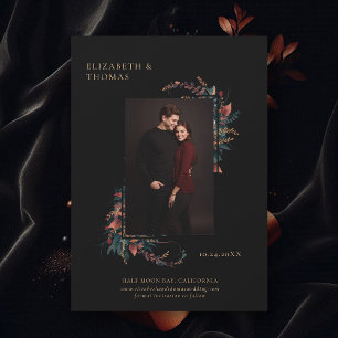 Save The Date Moody Dark Elegant Romantic Fall Mariage photo