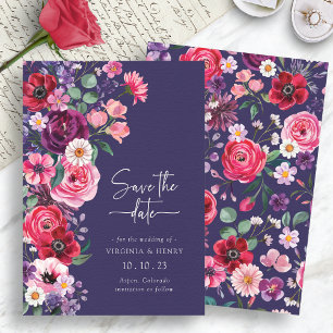 Save The Date Moody Floral