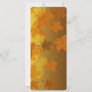 Save The Date Motif d'automne avec feuilles d'érable en chute et