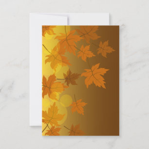 Save The Date Motif d'automne avec feuilles d'érable en chute et