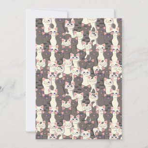 Save The Date Motif de chats blancs et gris